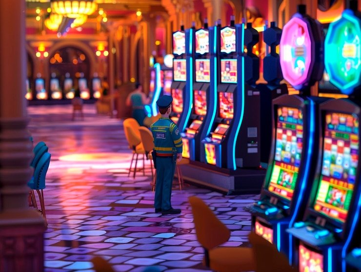 Dealer live casino membagikan kartu di meja blackjack secara real-time